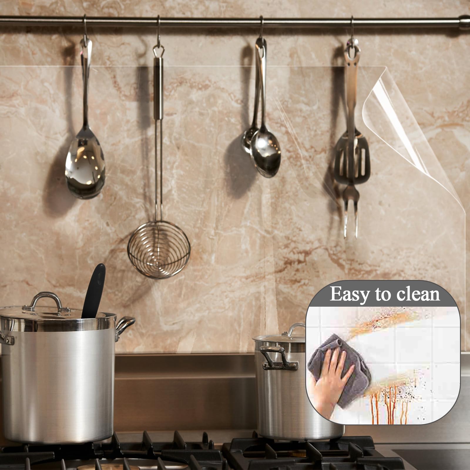PVC kitchen backsplash wallpaper peel and stick on smooth surface