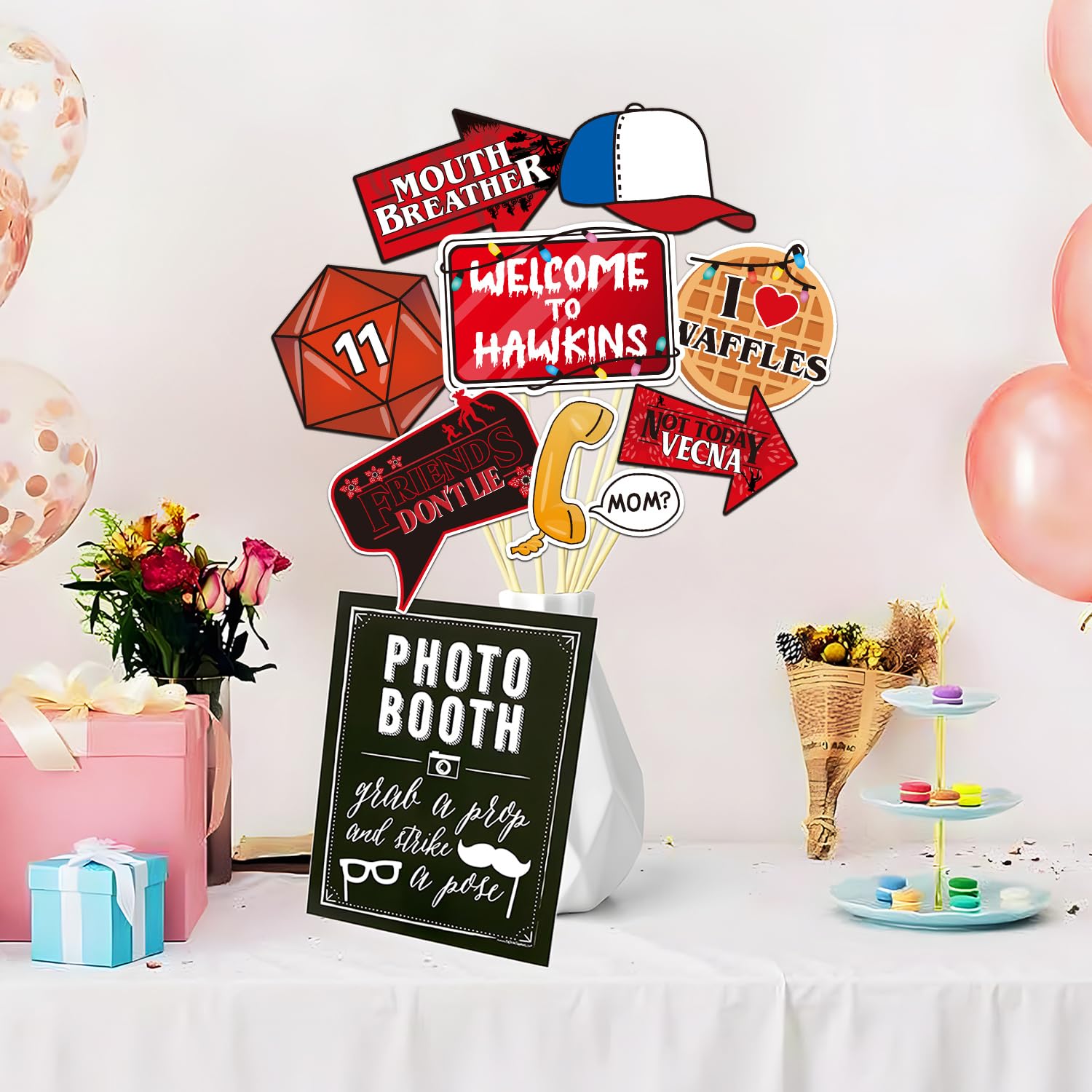 Adventure style birthday party props for photography
