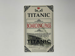 PVC Titanic ID card close up material detail