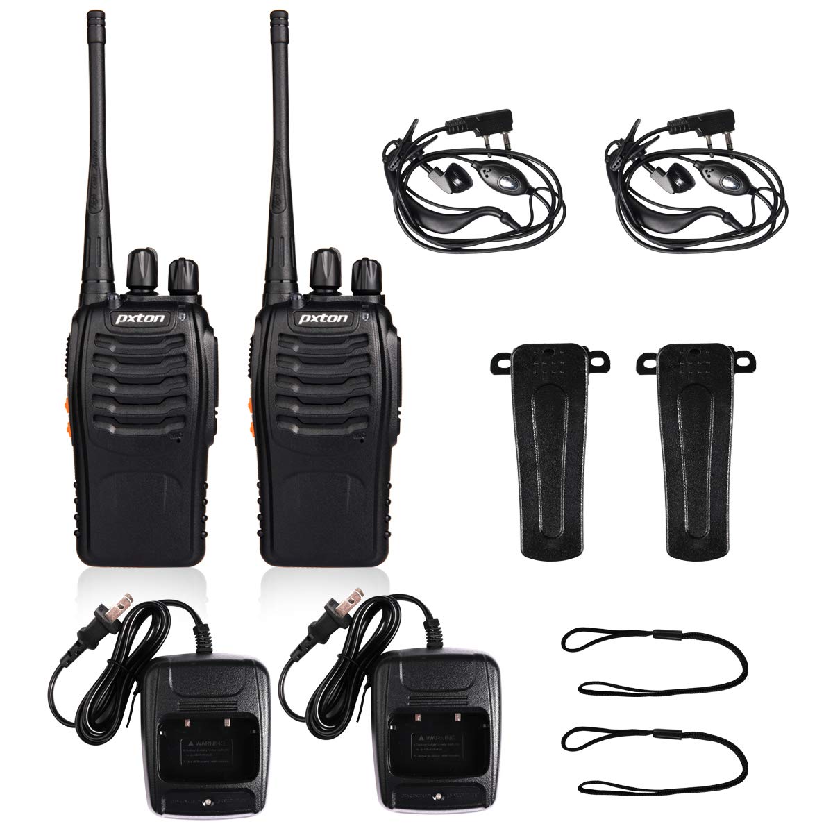 pxton walkie talkies night flashlight feature