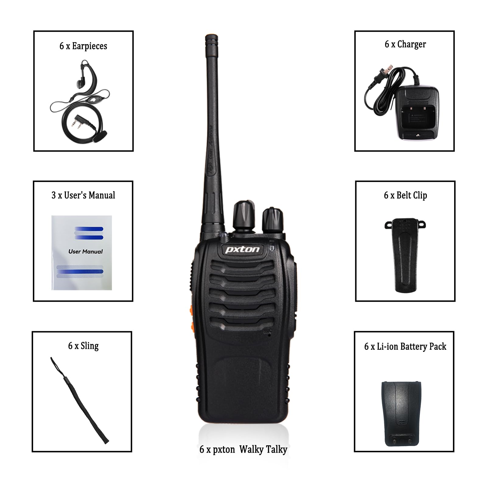pxton rugged shell walkie talkies image