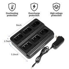 six pack pxton walkie talkies with upgraded earpiece