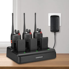 pxton walkie talkies six way charger and batteries