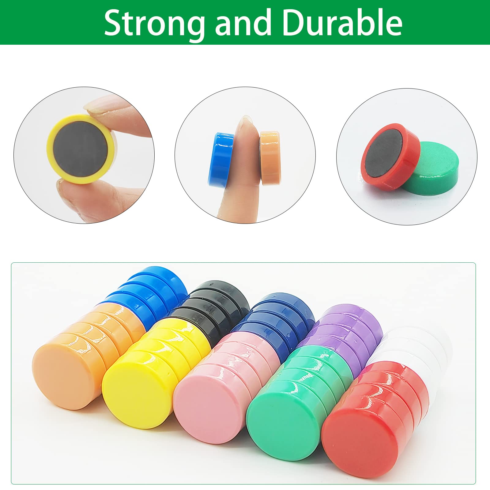 Magnetic surface magnets for whiteboard locker and map
