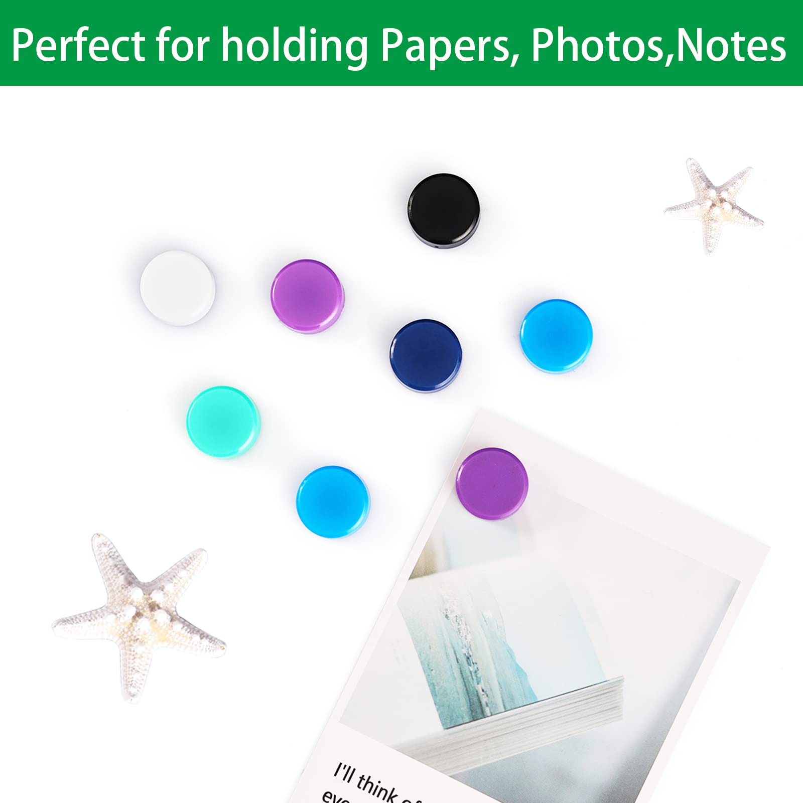 Durable dry erase magnets for notes photos and memos