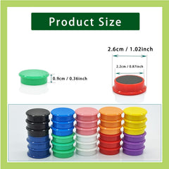 Lightweight plastic outer shell round magnets for crafts