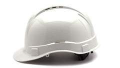 Pyramex Ridgeline non-vented hard hat rear view white