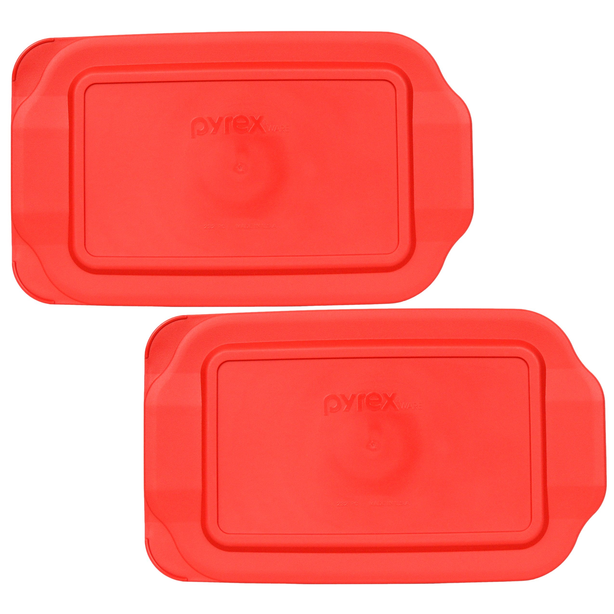 Pyrex 232-PC 2-quart red lid set