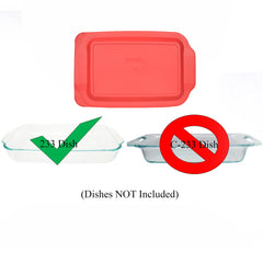 Replacement lid designed for Pyrex 233 3-quart rectangle dish
