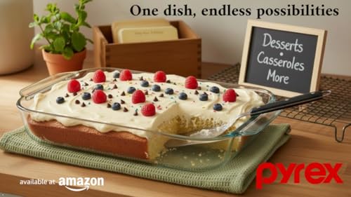 Pyrex 4qt baking dish with clear glass lid compatibility