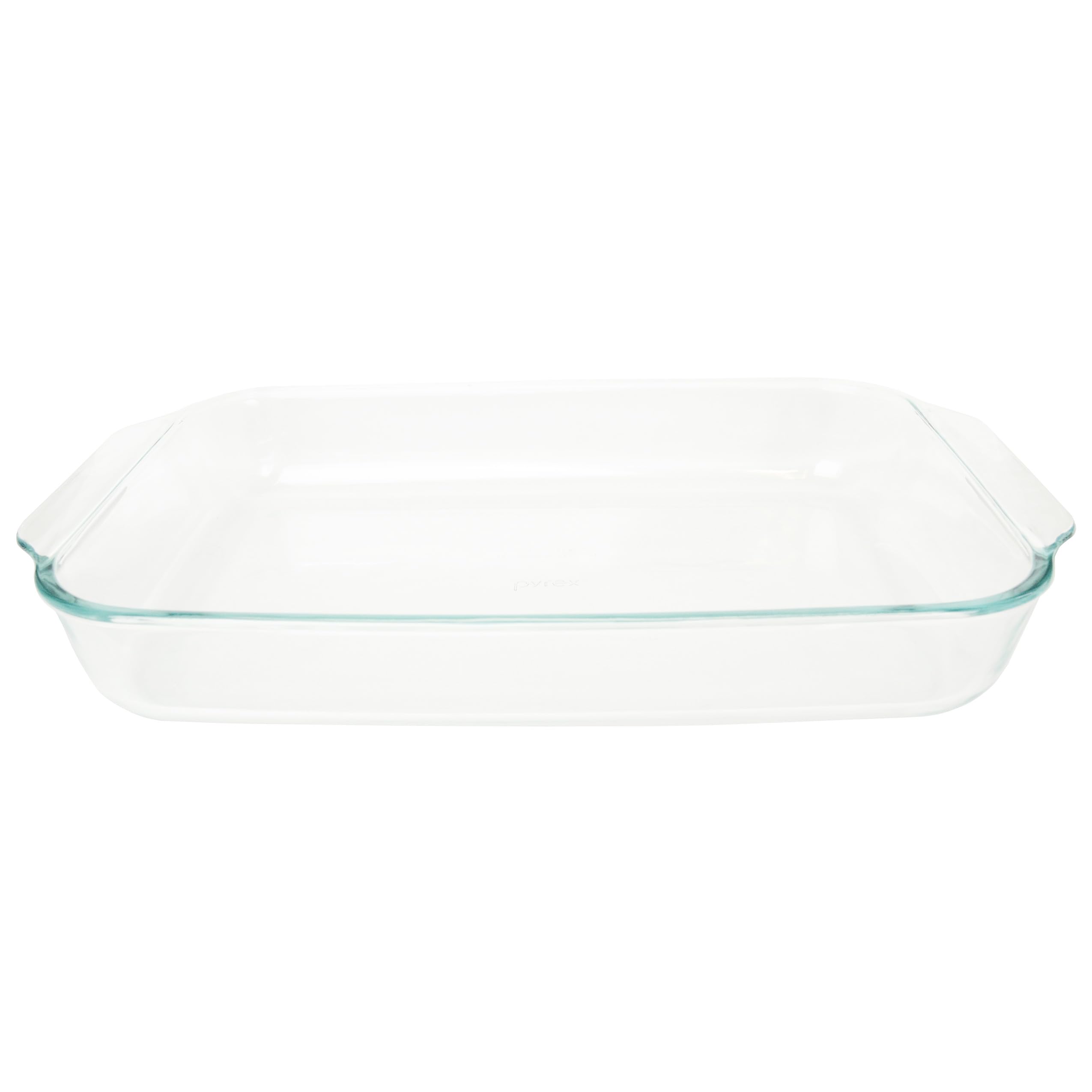 Pyrex 234 4qt basics clear glass baking dish side view