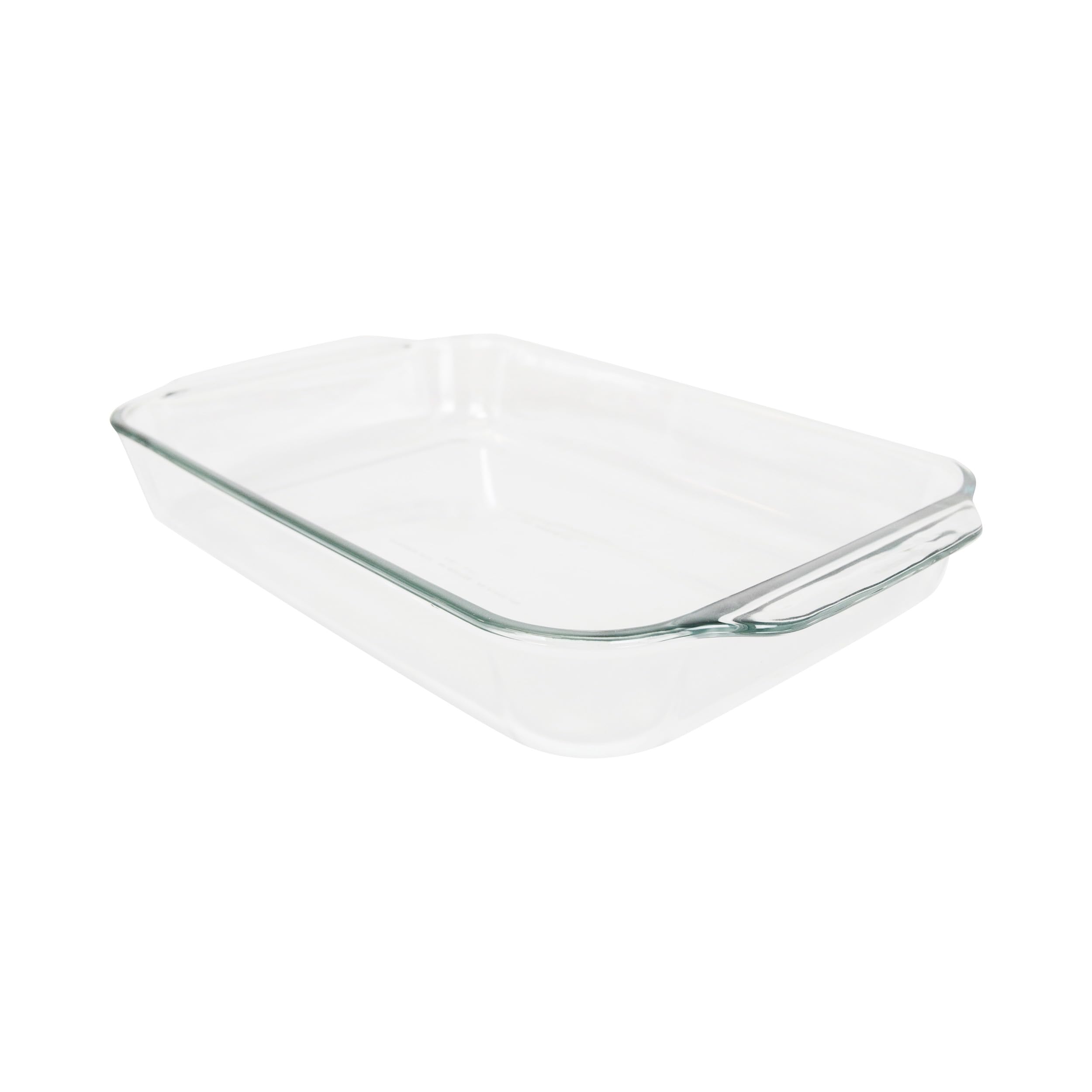 Pyrex 234 4qt basics clear glass baking dish front view