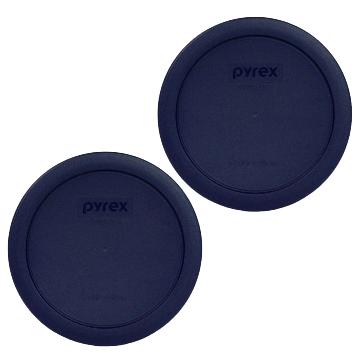 Pyrex 4 Cup Navy Blue Lids 7201-PC 2 Pack