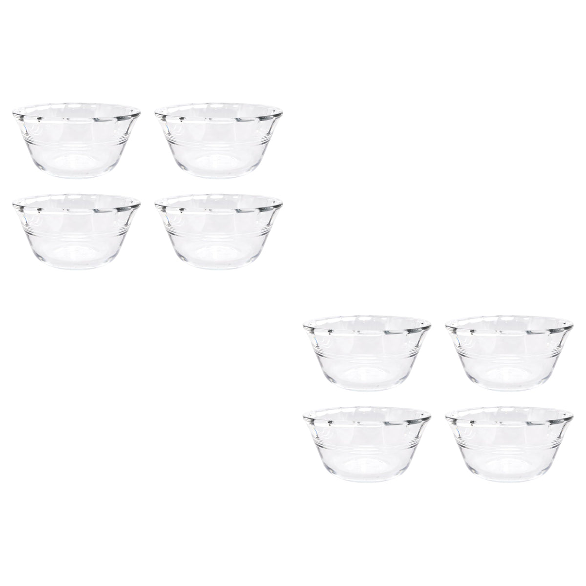 Pyrex 6001142 6oz glass custard bowls set 2-pack 4-piece USA