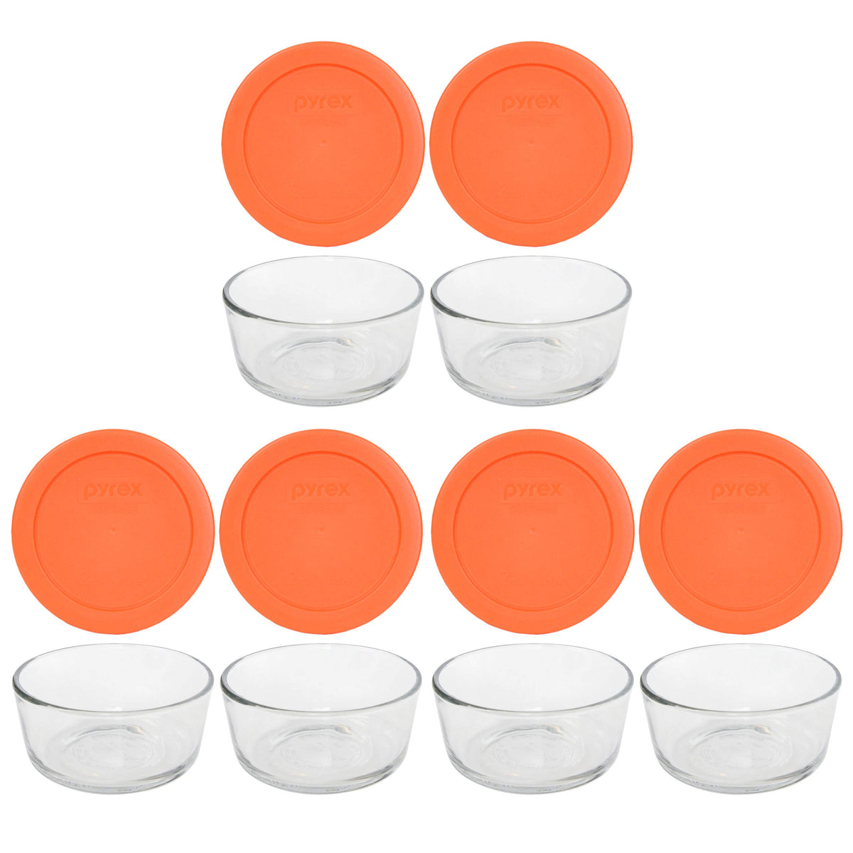 Pyrex 7200 2 cup glass bowls