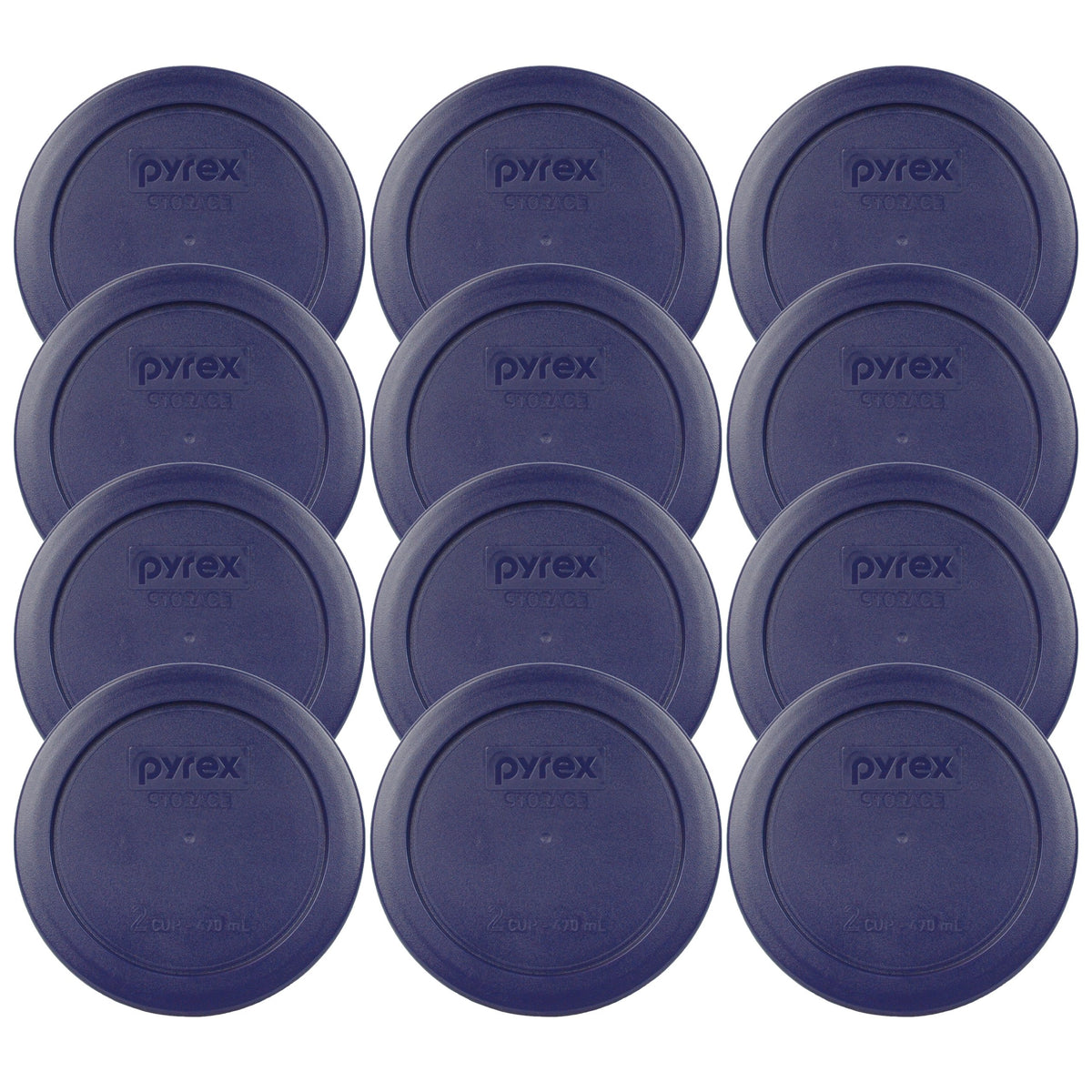 Pyrex 2 cup blue lid for round storage dish Model 7200