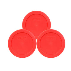 Pyrex 7200-PC 2-Cup red replacement lids 3-pack