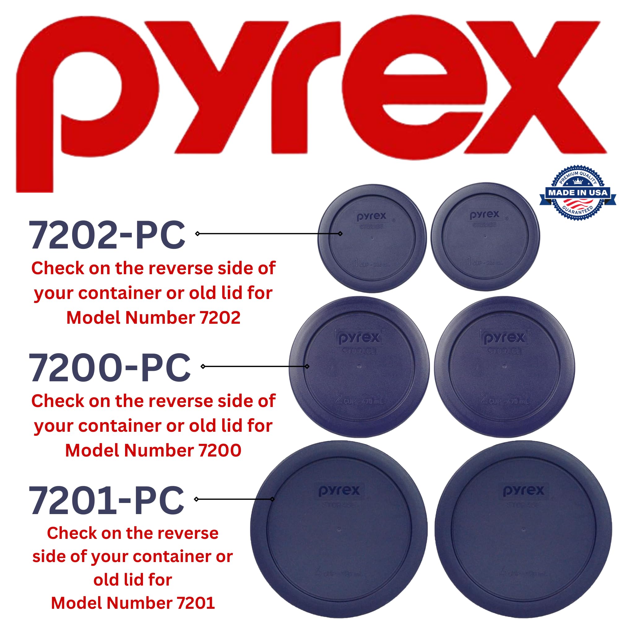 Pyrex 2-Cup lid 7200-PC blue