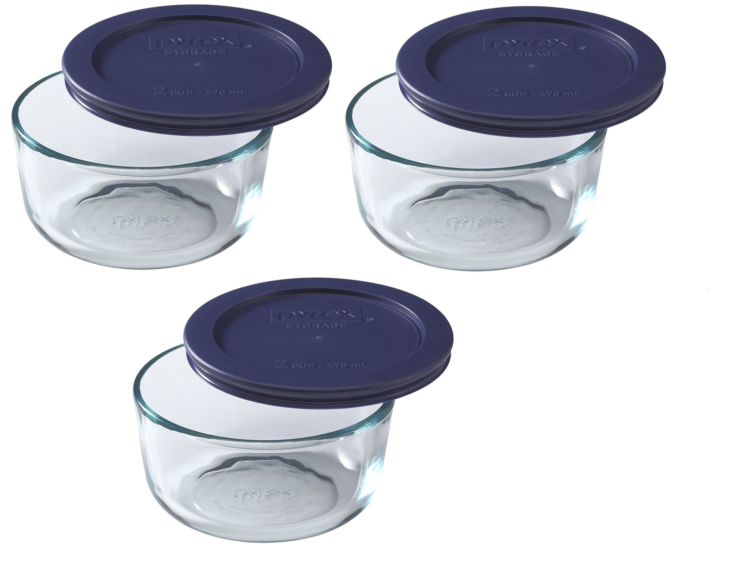 Pyrex 7200-PC Dark Blue Lid for 7200 2-Cup Glass Bowl