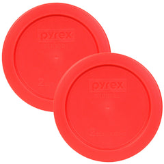 Pyrex 7200-PC 2-Cup Red Food Storage Replacement Lid set of 2