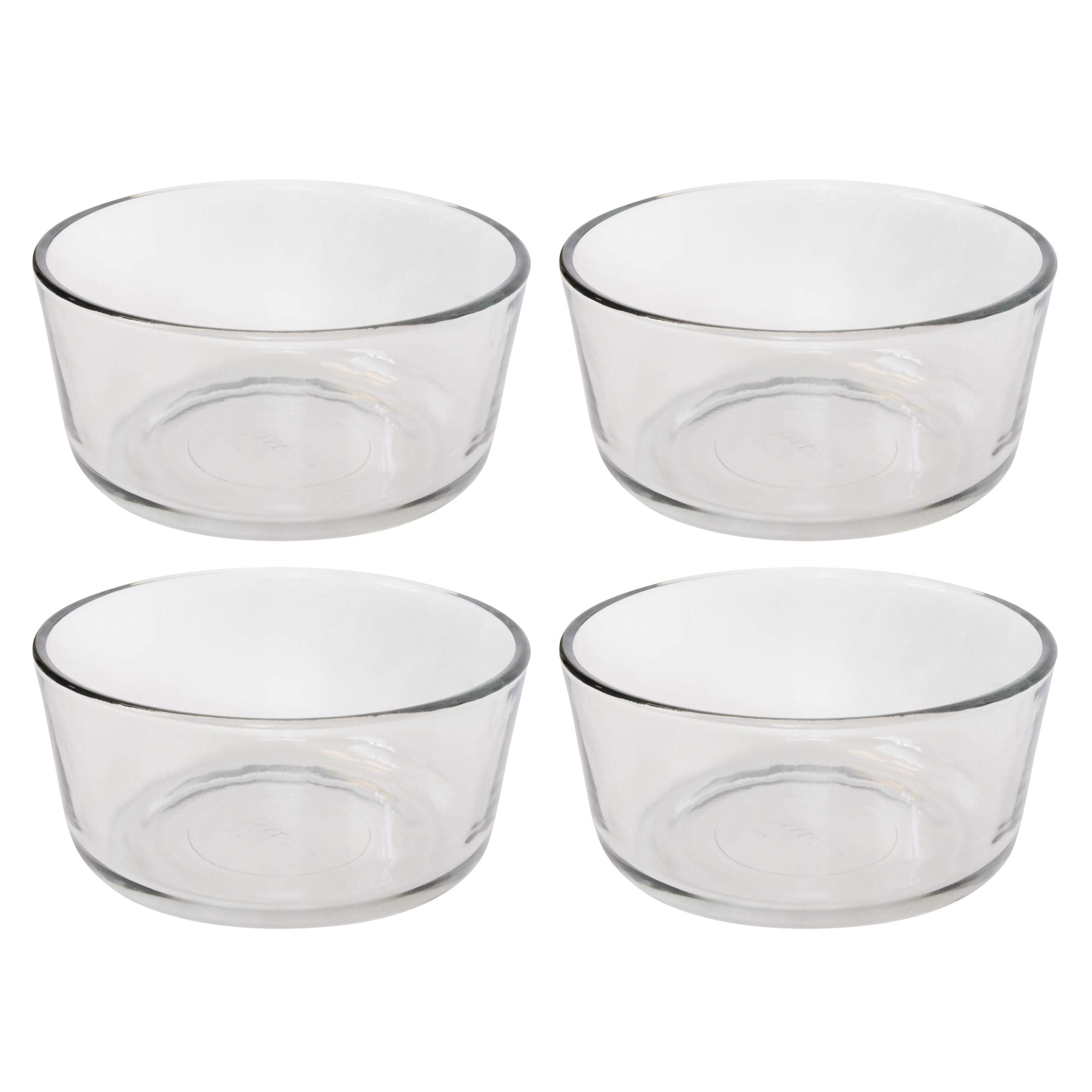 Set of four Pyrex 7201 4-Cup Glass Bowls Made in USA