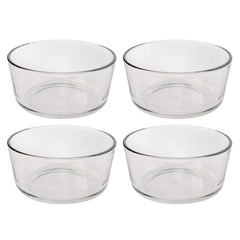 Set of four Pyrex 7201 4-Cup Glass Bowls Made in USA