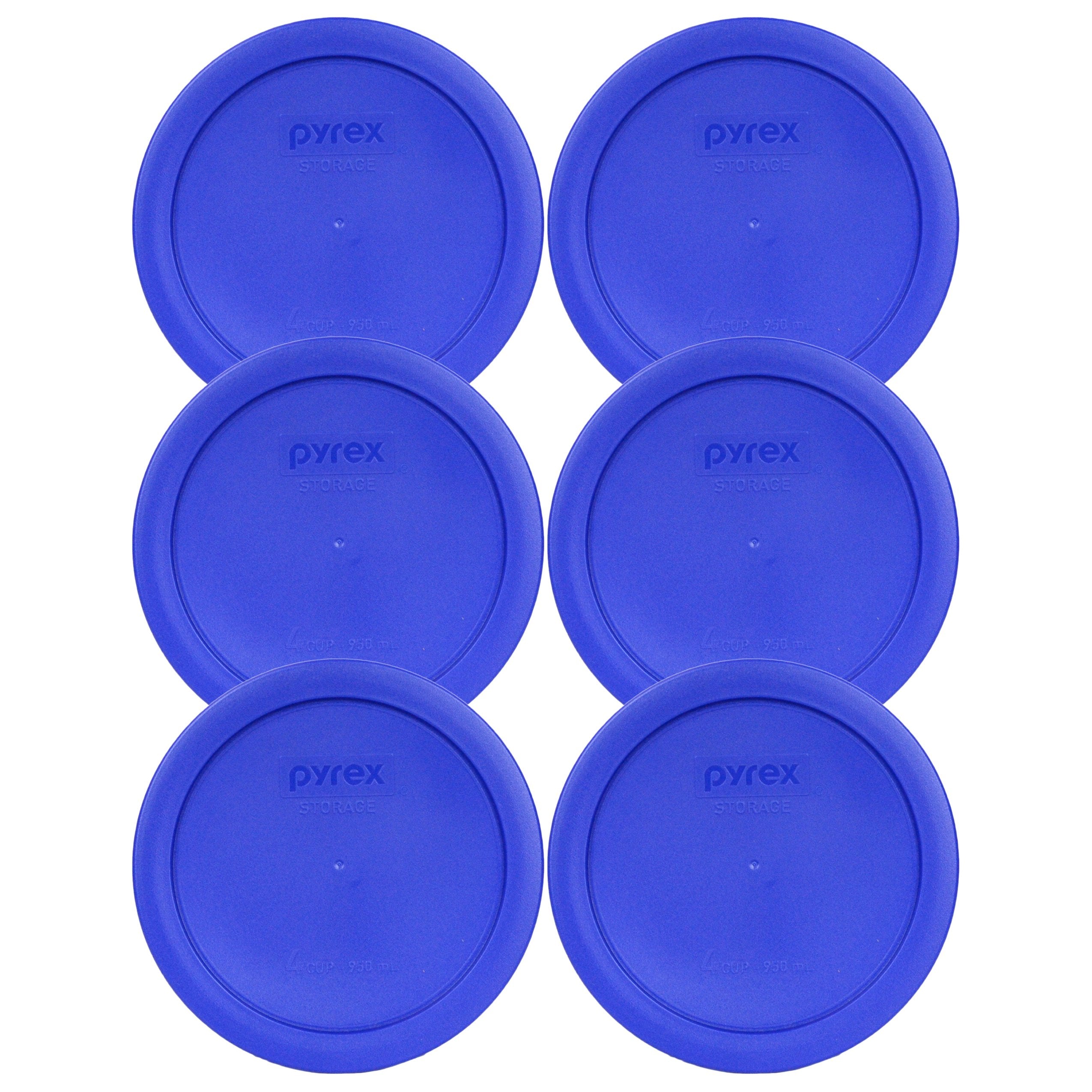Pyrex 7201-PC 4-Cup Cadet Blue lid replacement set image 1