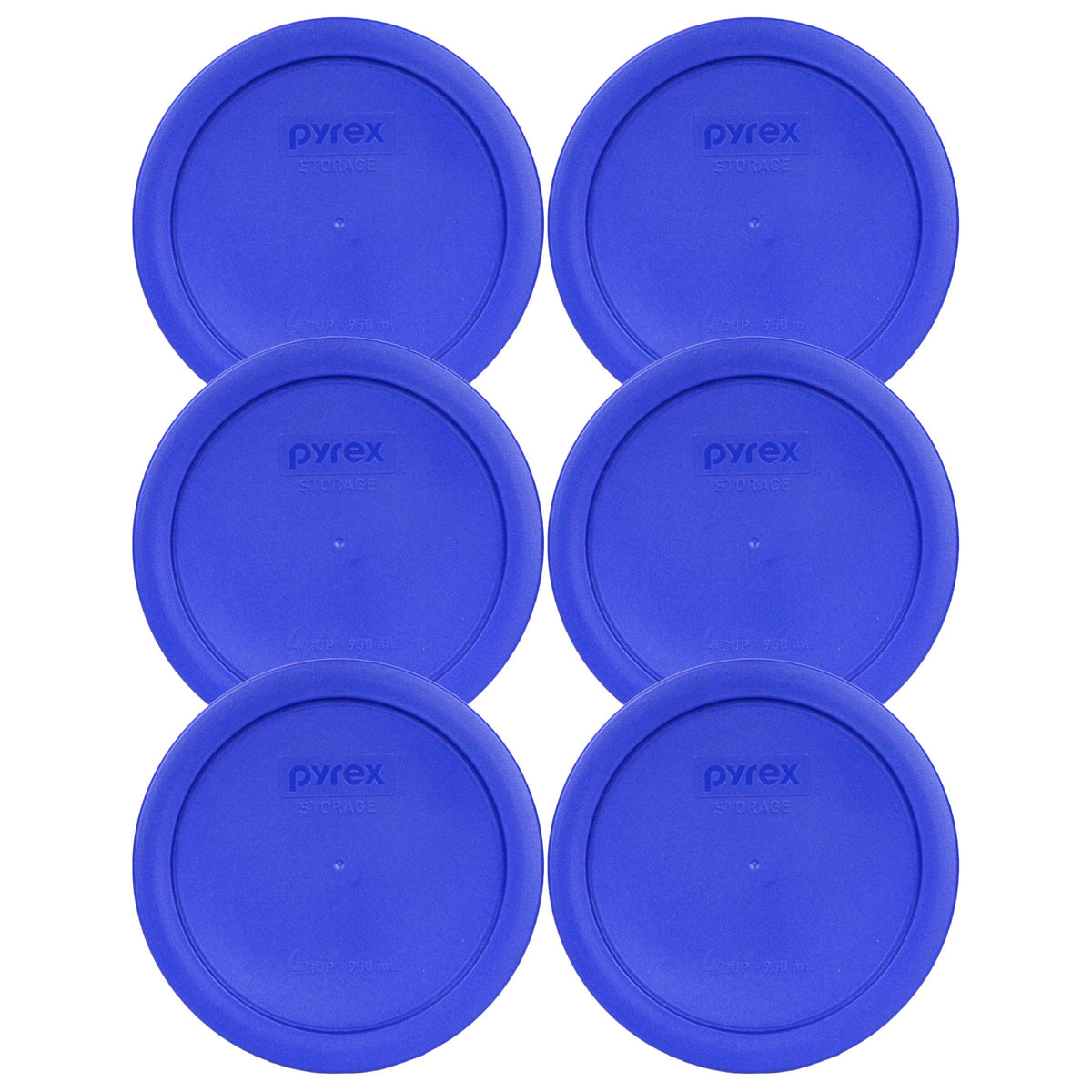 Pyrex 7201-PC 4-Cup Cadet Blue lid replacement set image 1