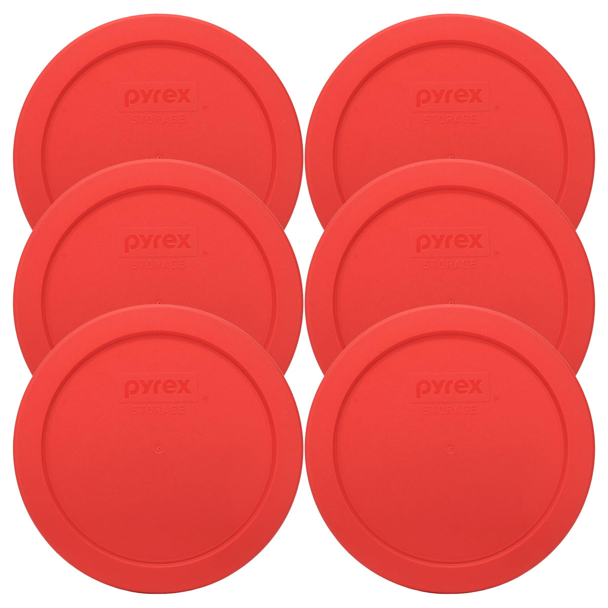 Pyrex 7201-PC 4-Cup red replacement lids set of 6