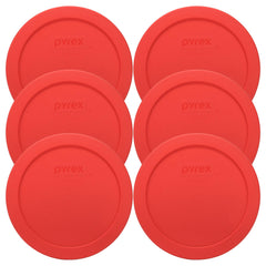Pyrex 7201-PC 4-Cup red replacement lids set of 6