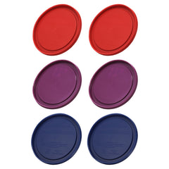 Pyrex 7201-PC 4-Cup purple lid pair
