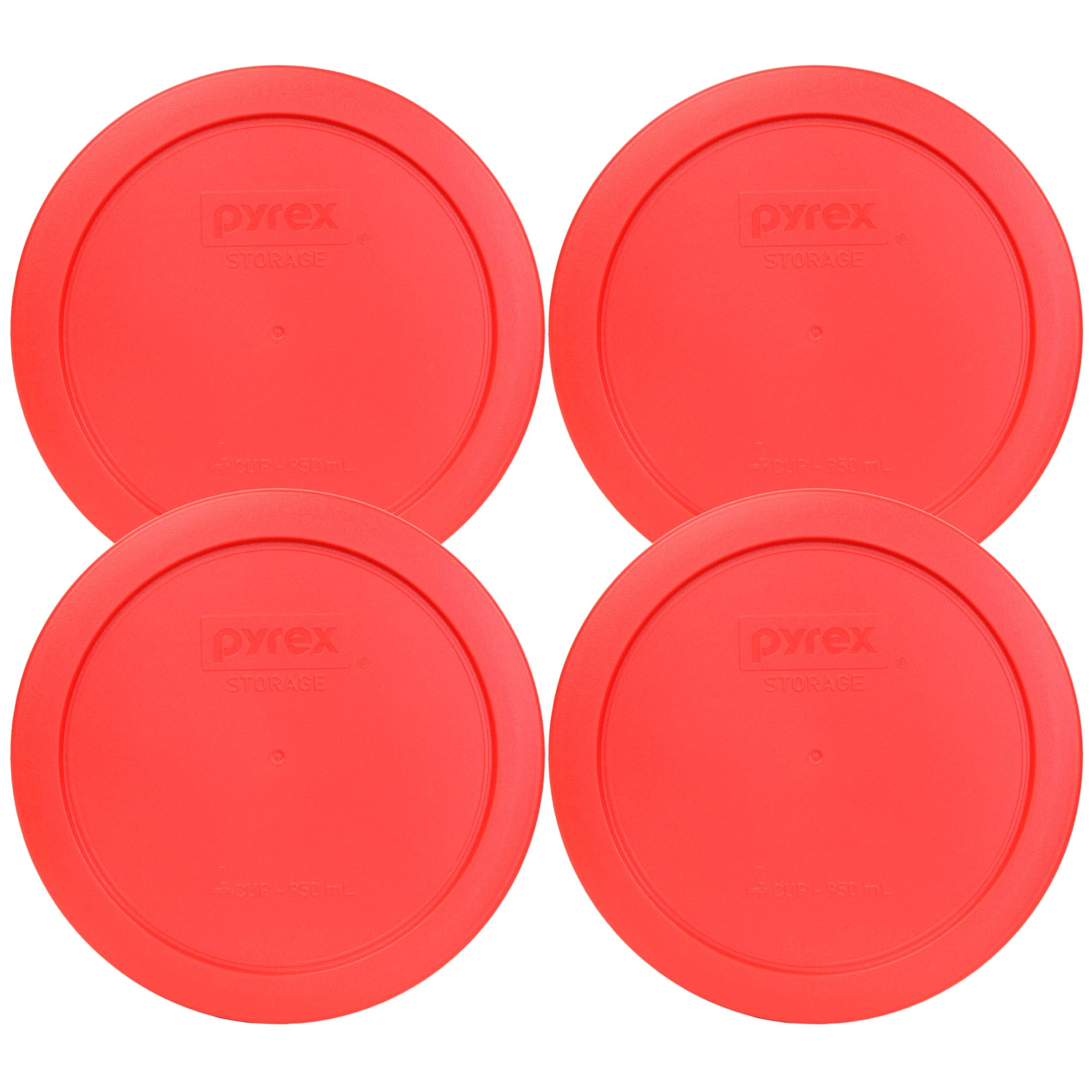 Pyrex 7201-PC 4-Cup red lid replacement set