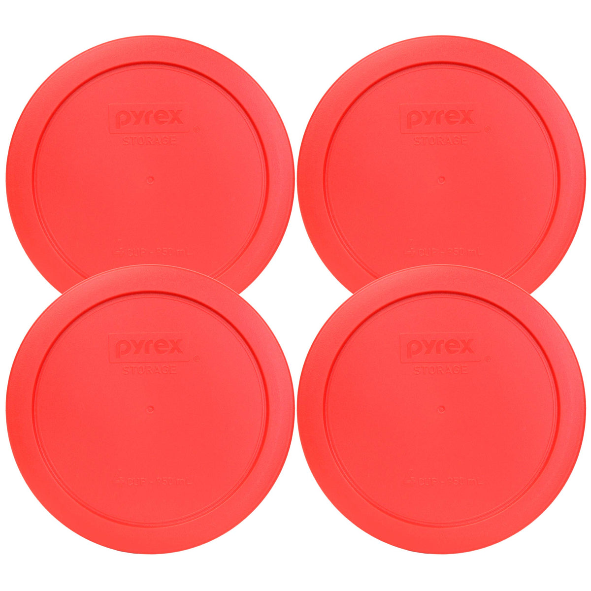 Pyrex 7201-PC 4-Cup red lid replacement set