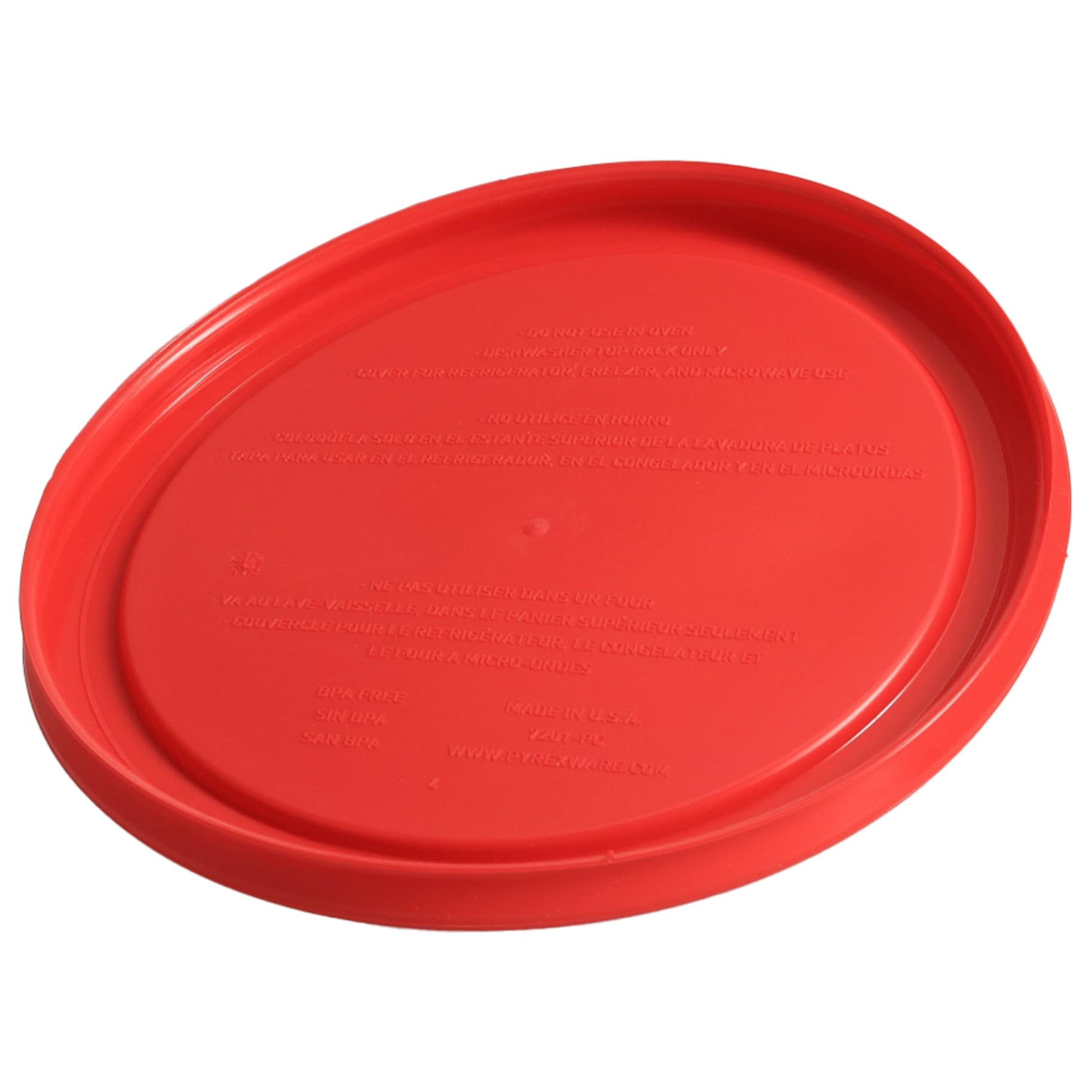 Dishwasher safe red replacement lids for Pyrex 7201-PC
