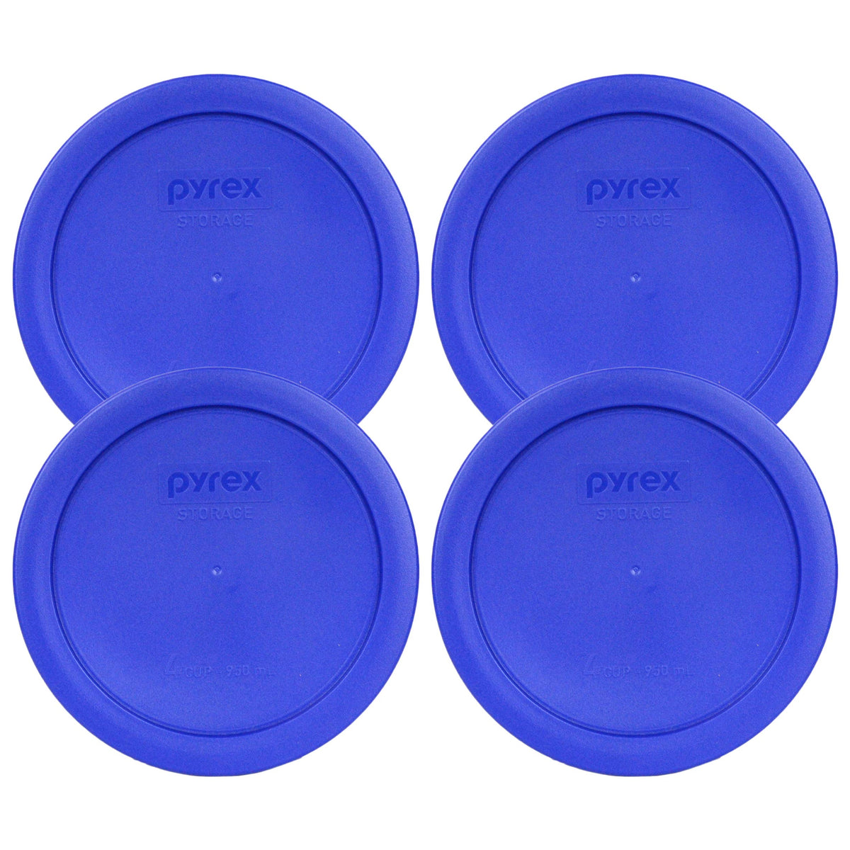 Pyrex 7201-PC Cadet Blue replacement lid 4-pack