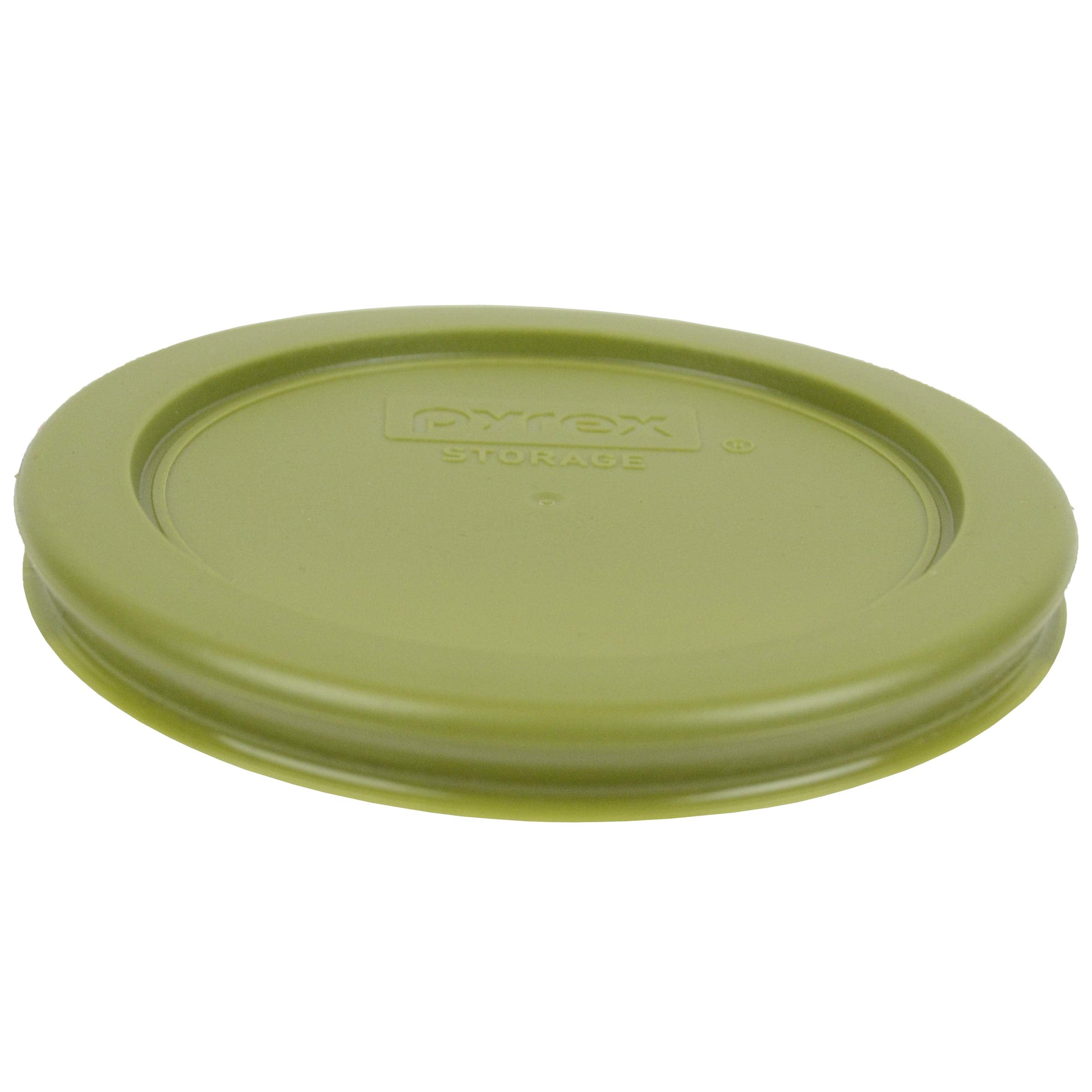 Pyrex 7202-PC 1-Cup olive green food storage lid 2-pack