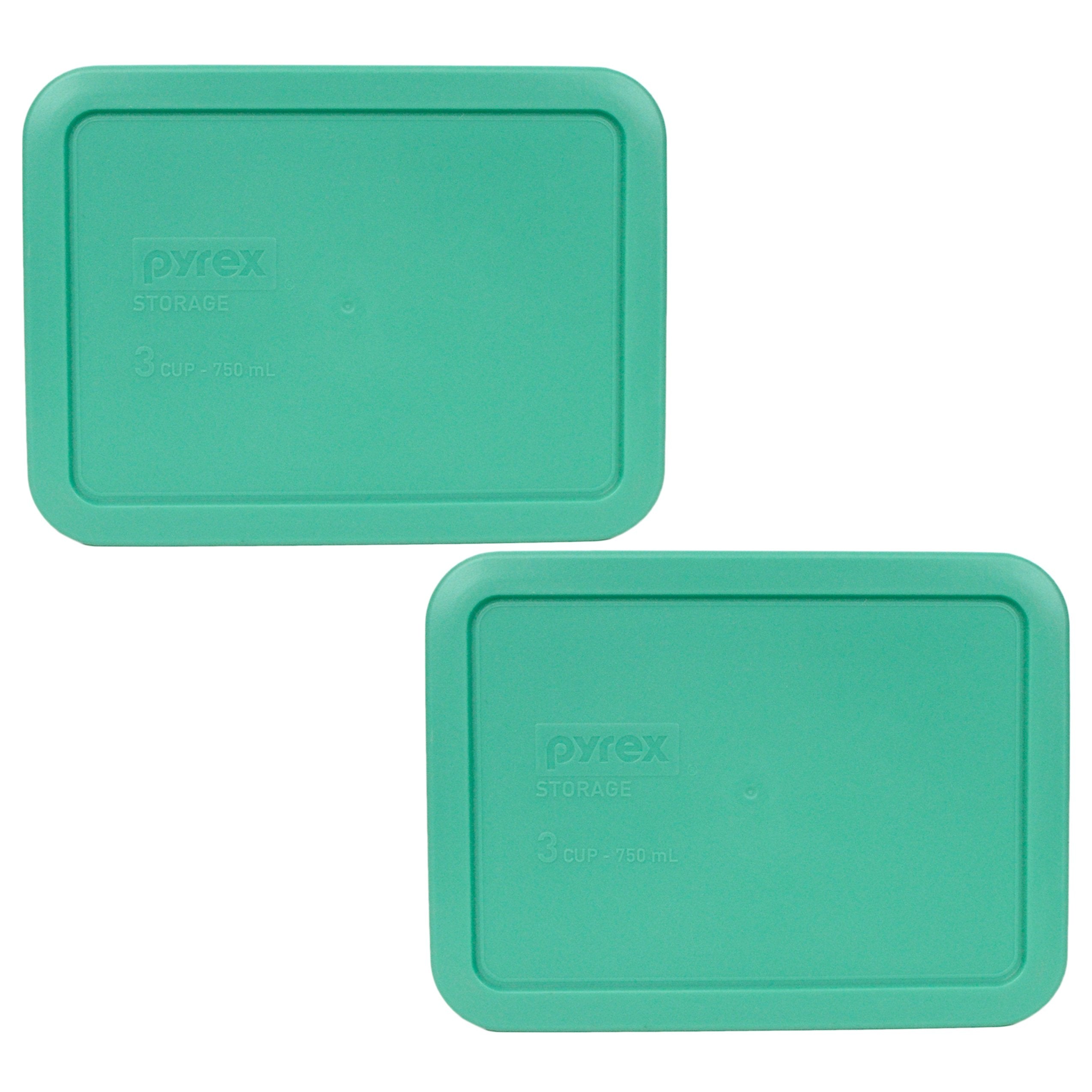 Pyrex 7210-PC 3-Cup Light Green Food Storage Lid 2-Pack
