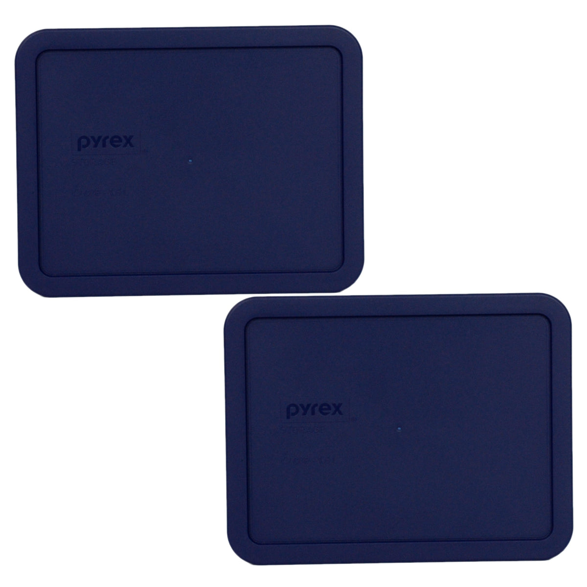 Two Pyrex 7211-PC blue lids for 6 cup food storage