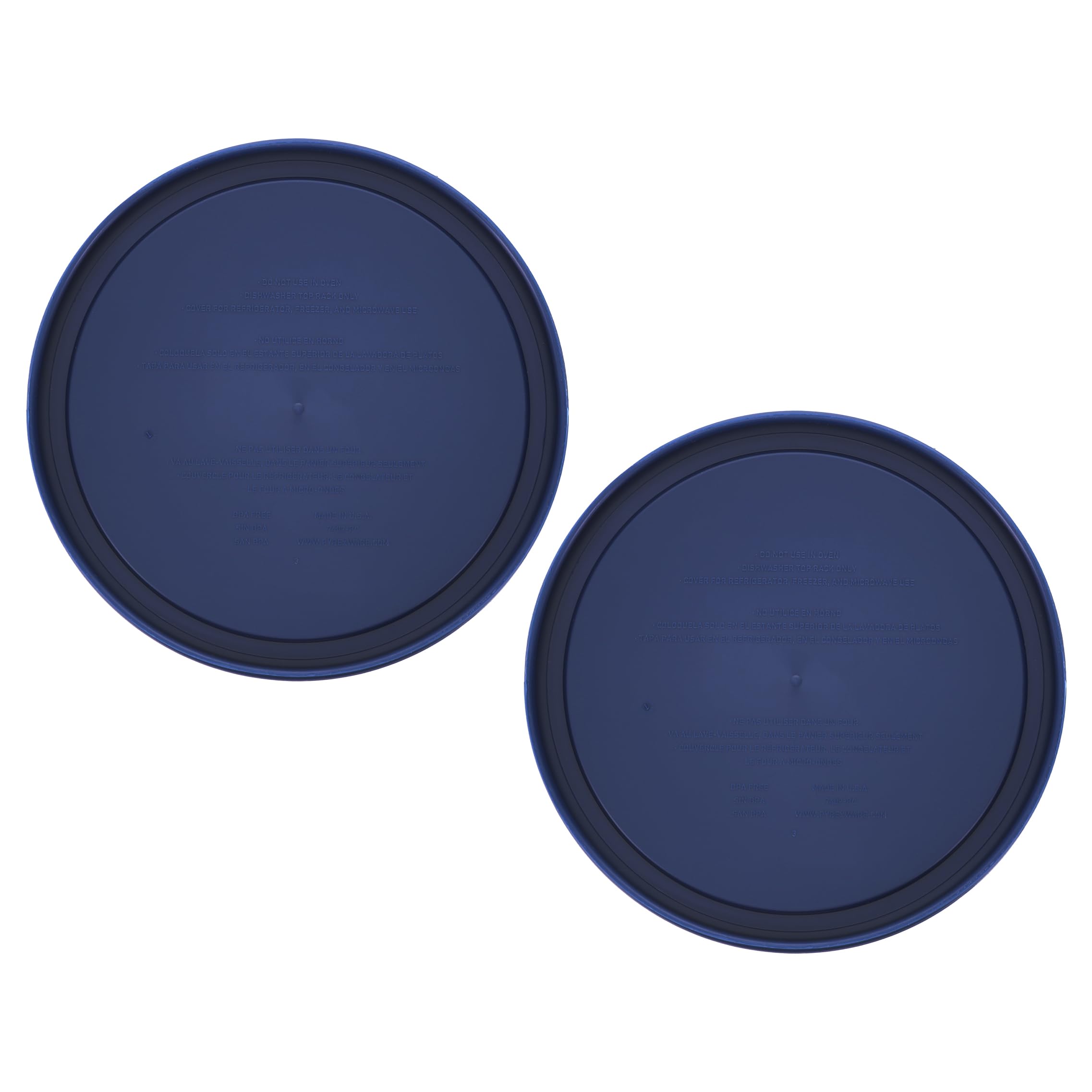 Blue Pyrex 7402-PC lid compatible with 6-cup sculpted mixing bowl and 7203 7-cup glass bowl