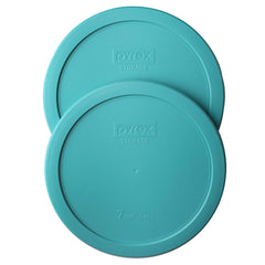 Pyrex 7402-PC turquoise lid 2-pack for 6/7 cup bowls