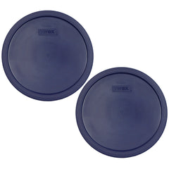 Pyrex 7403-PC 10-Cup Blue Sculpted Mixing Bowl Lid 2-pack