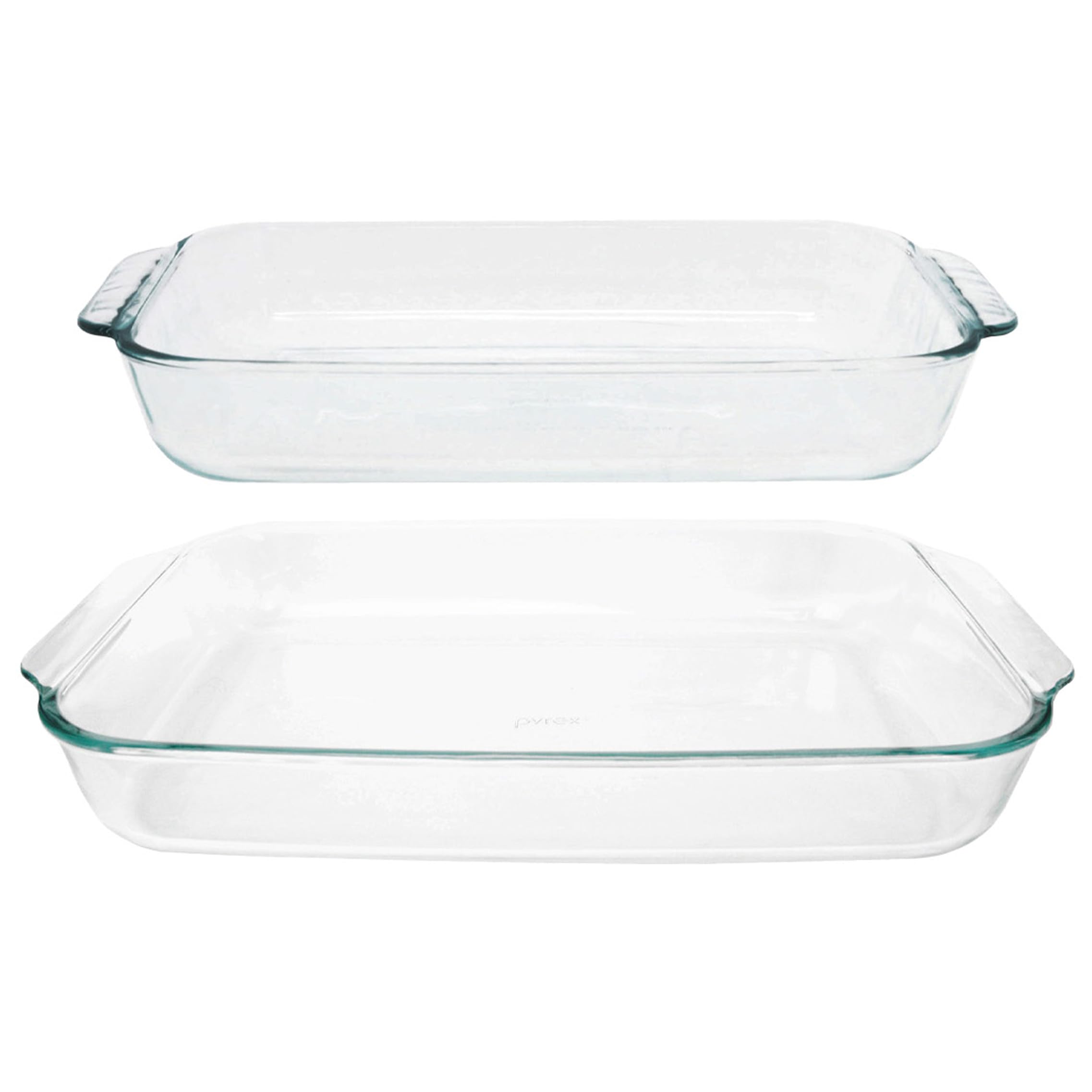 Pyrex Basics clear glass oblong baking dish 3-quart