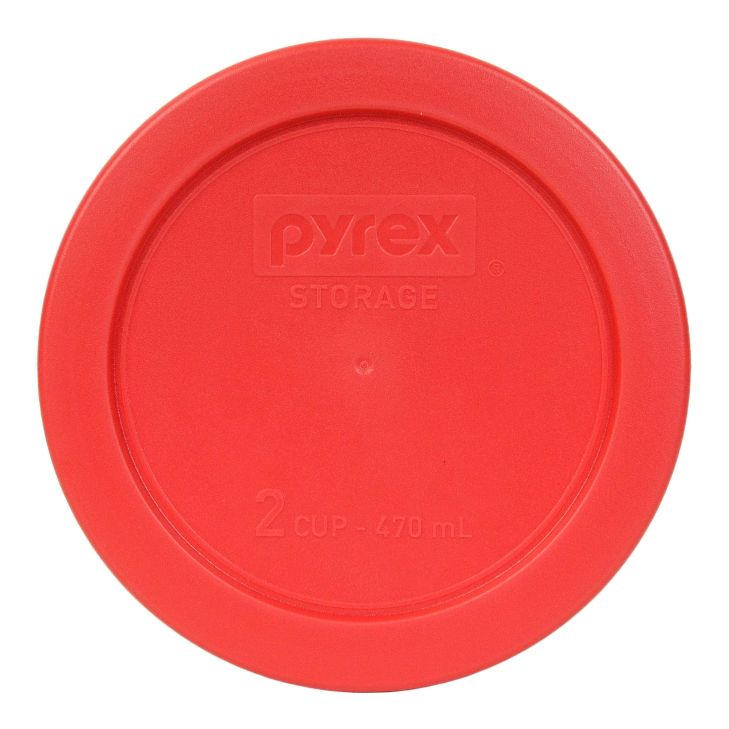 Pyrex bowls with matching red lids set