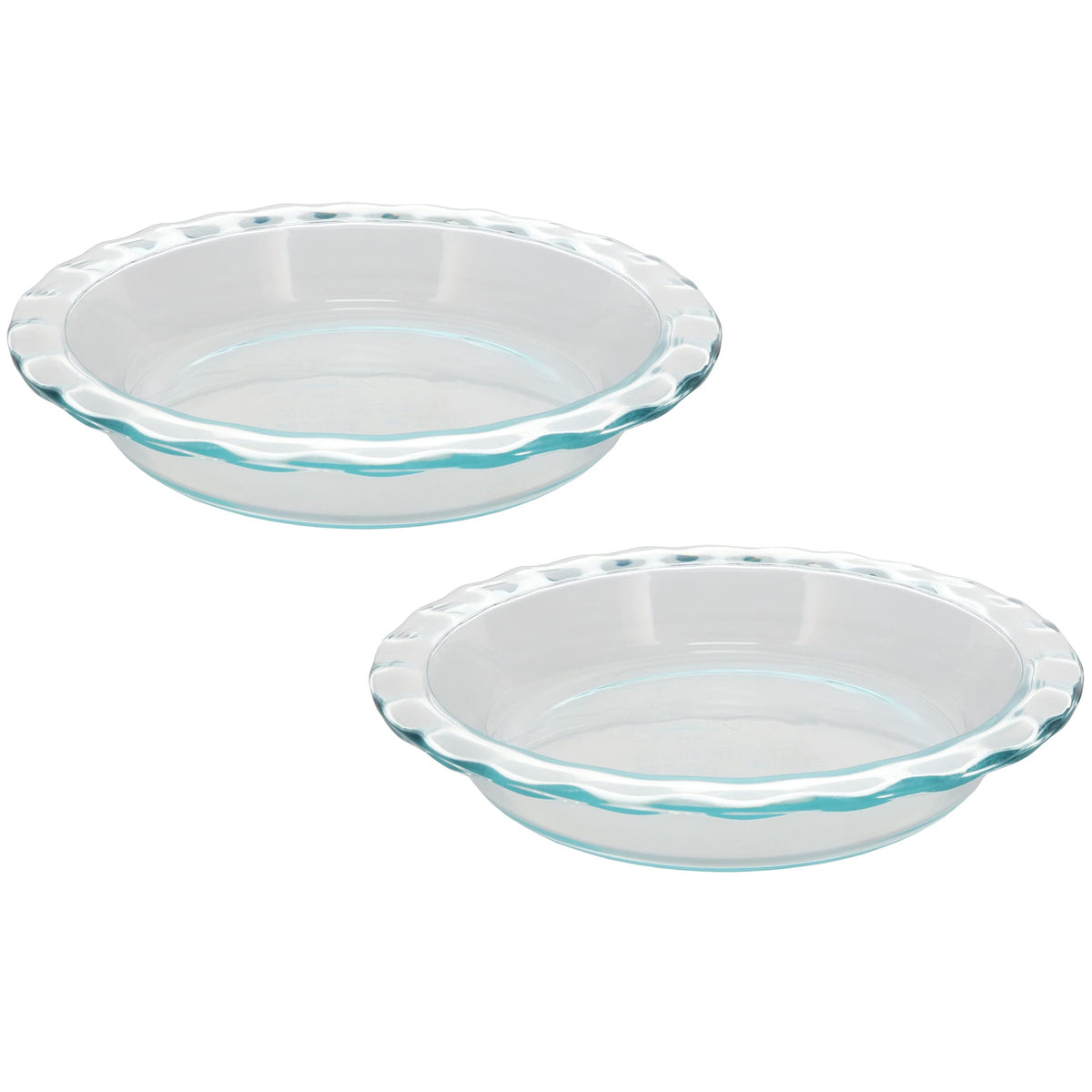 Pyrex glass pie plates 9.5 x 1.6 in 24-CM 2-pack