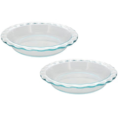 Pyrex glass pie plates 9.5 x 1.6 in 24-CM 2-pack
