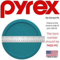 Made in USA Pyrex turquoise replacement lid for 2-pack set