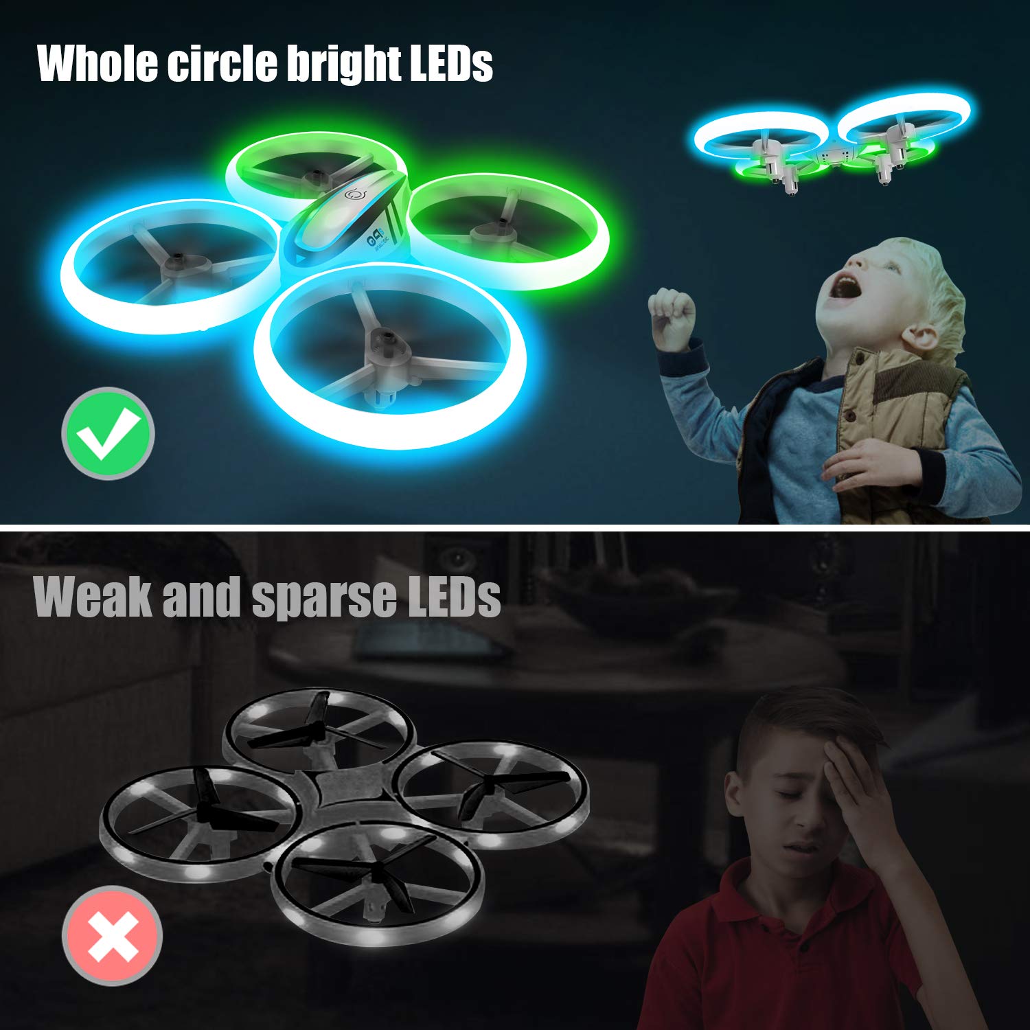 Q9s Drones for Kids 360-degree flips