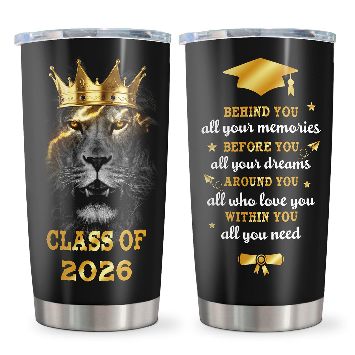 qatdey graduation gifts tumbler 20oz with cap design