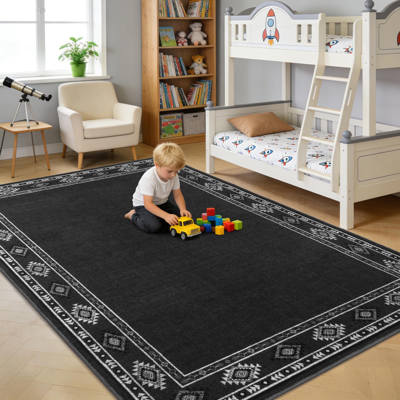 Geometric rectangle indoor rug design by QDUIDU