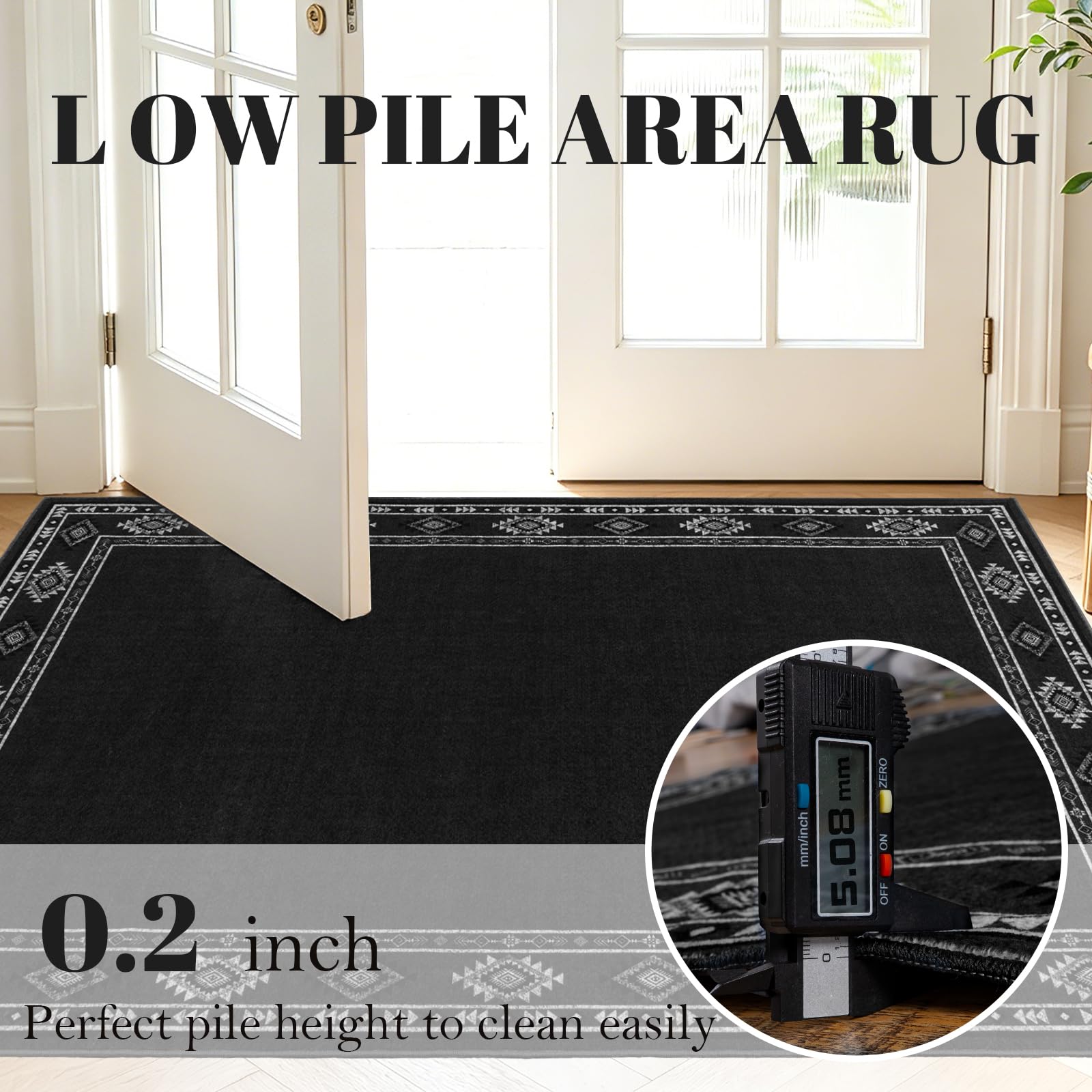 Kid and pet friendly rug by QDUIDU for living room